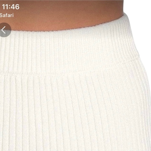 NEW Free People Ivory White Ribbed Knit High Waisted A Line Mini Skirt XS - Picture 4 of 7